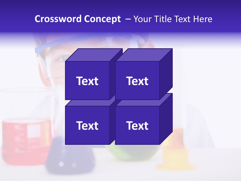 Isolated Chemist Child PowerPoint Template