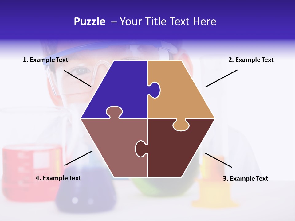 Isolated Chemist Child PowerPoint Template