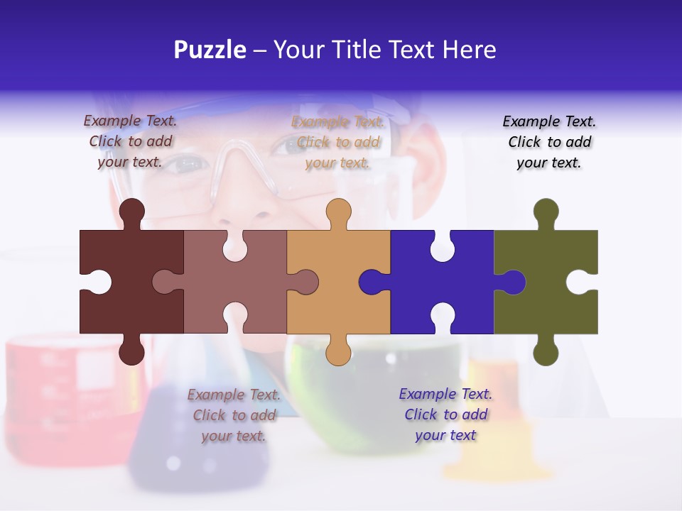 Isolated Chemist Child PowerPoint Template