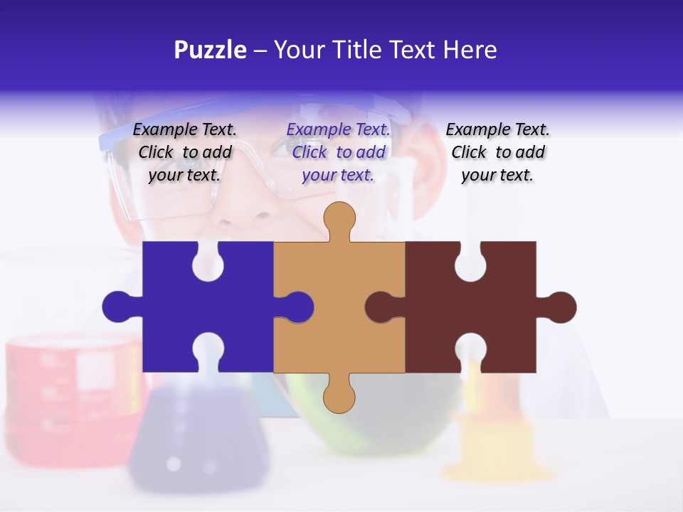 Isolated Chemist Child PowerPoint Template