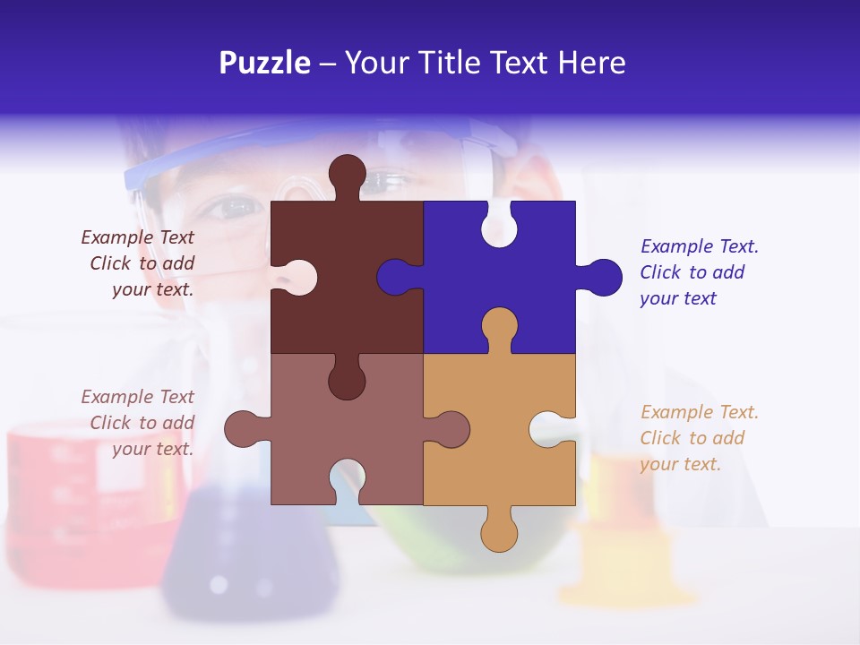 Isolated Chemist Child PowerPoint Template