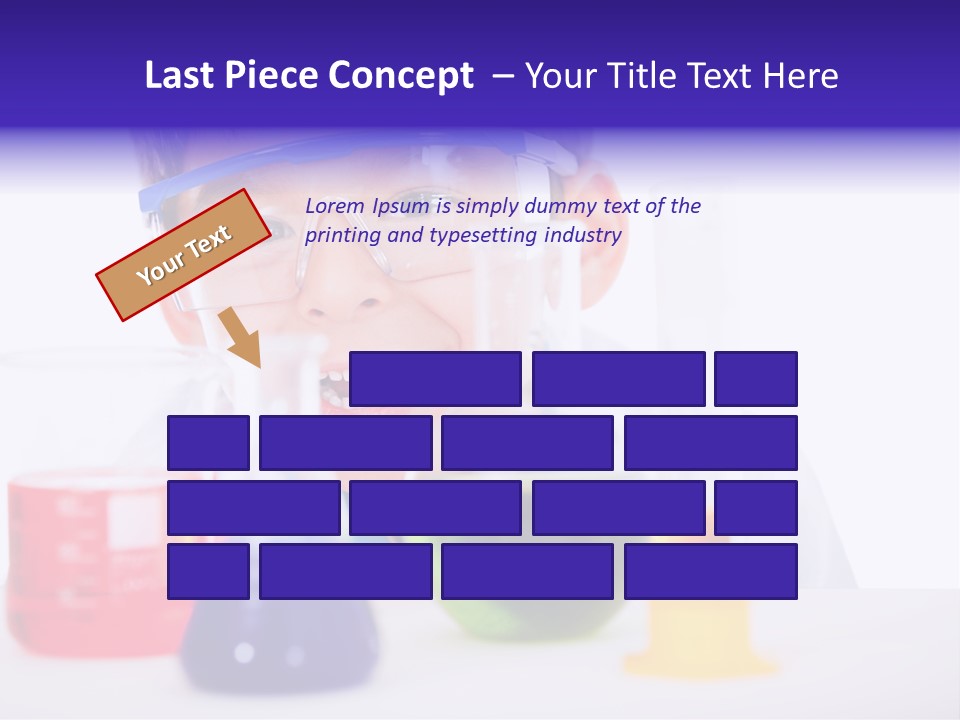 Isolated Chemist Child PowerPoint Template