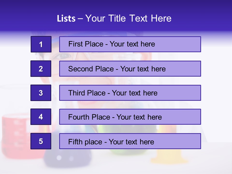 Isolated Chemist Child PowerPoint Template