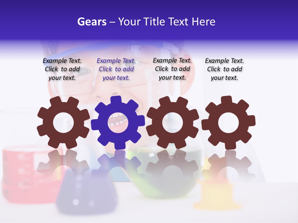 Isolated Chemist Child PowerPoint Template