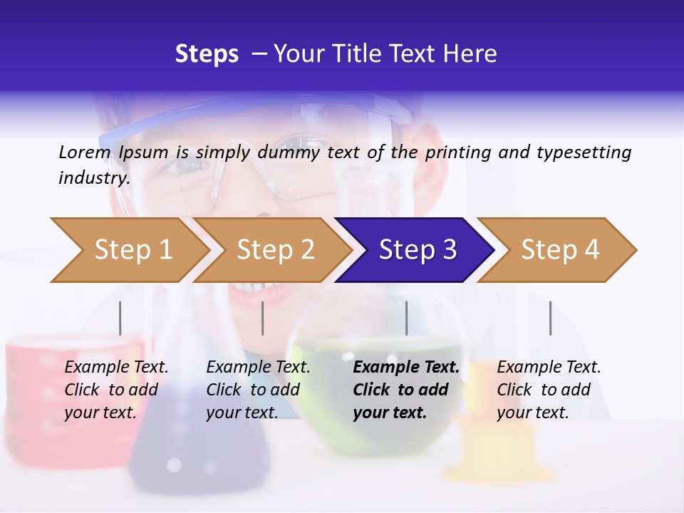 Isolated Chemist Child PowerPoint Template