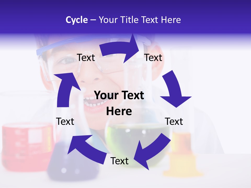 Isolated Chemist Child PowerPoint Template