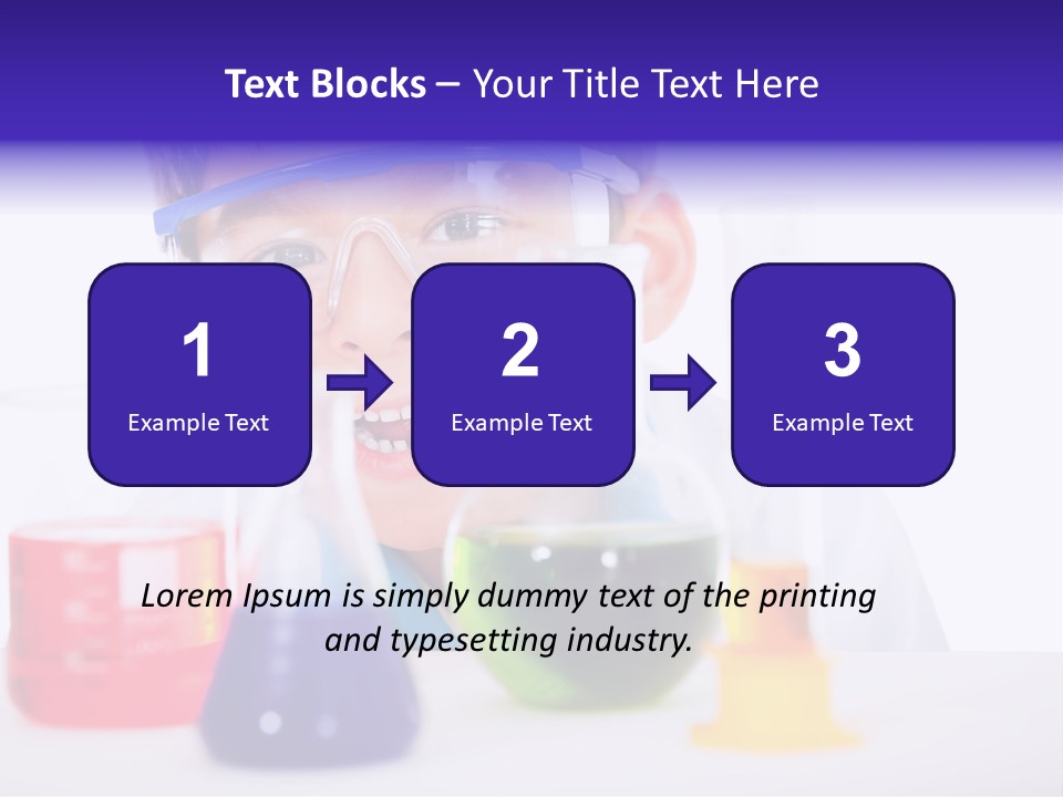 Isolated Chemist Child PowerPoint Template