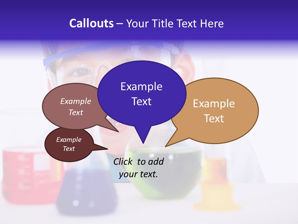 Isolated Chemist Child PowerPoint Template