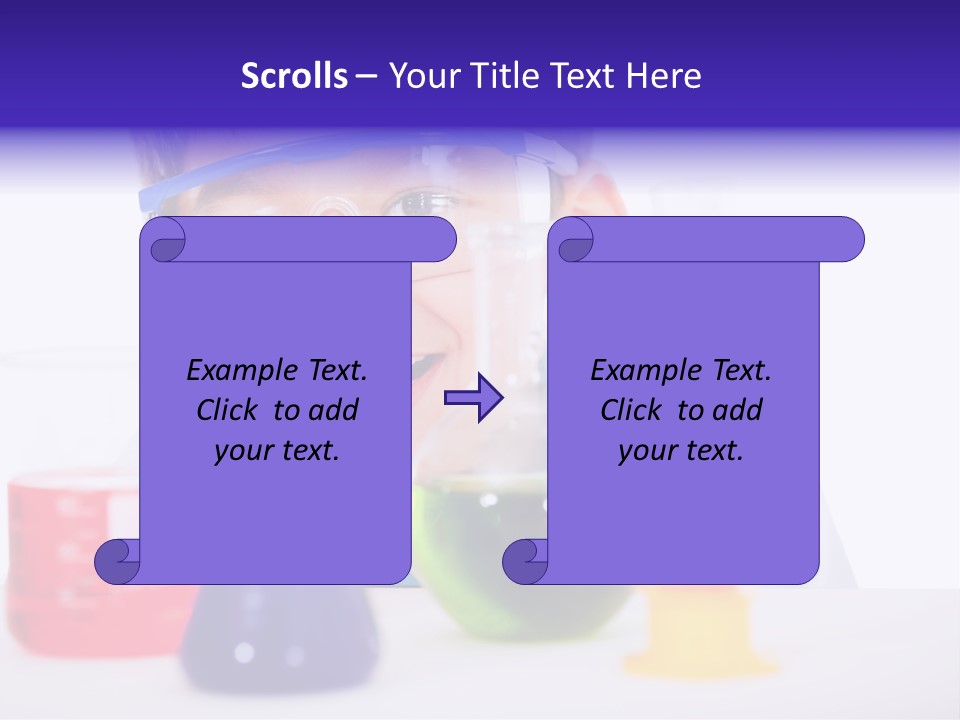 Isolated Chemist Child PowerPoint Template