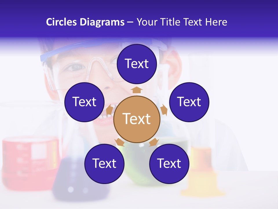 Isolated Chemist Child PowerPoint Template