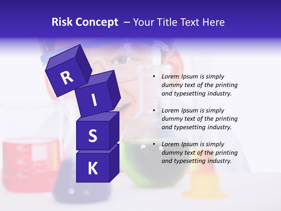 Isolated Chemist Child PowerPoint Template