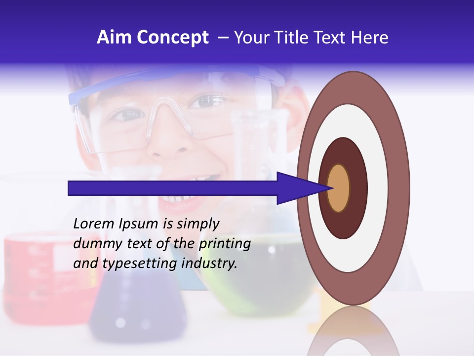 Isolated Chemist Child PowerPoint Template