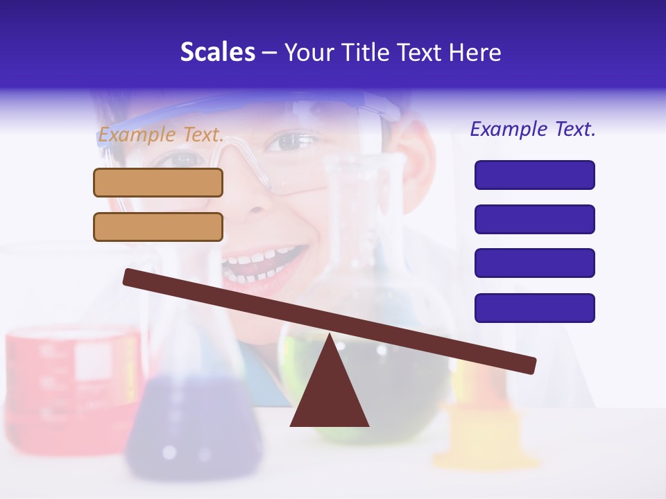 Isolated Chemist Child PowerPoint Template