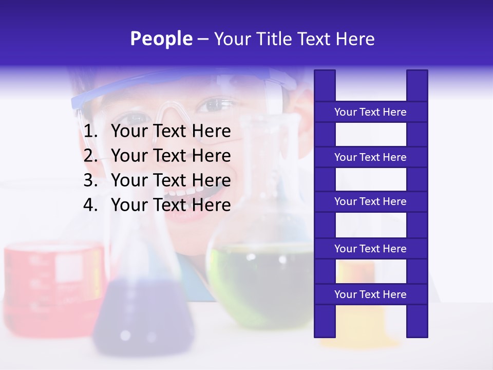 Isolated Chemist Child PowerPoint Template
