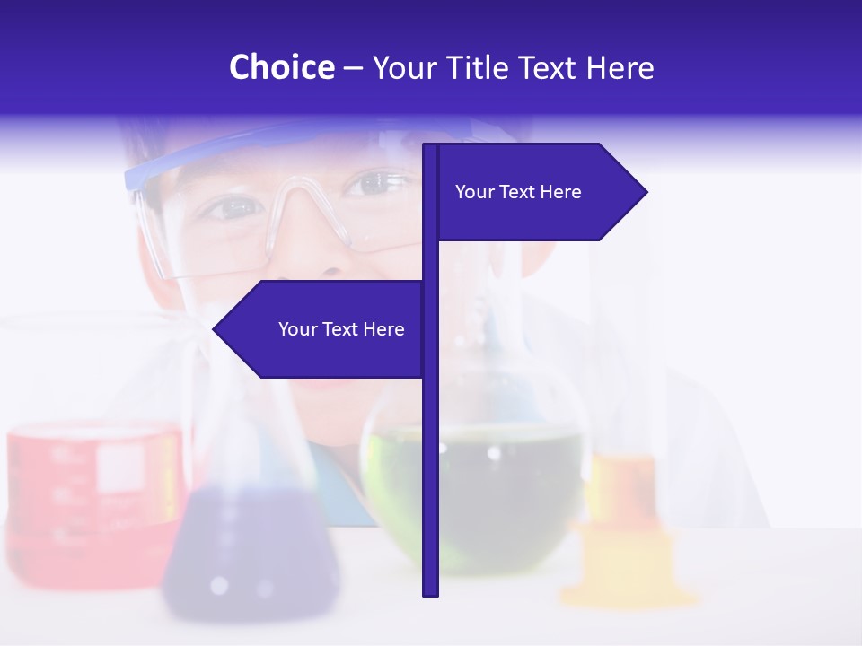 Isolated Chemist Child PowerPoint Template