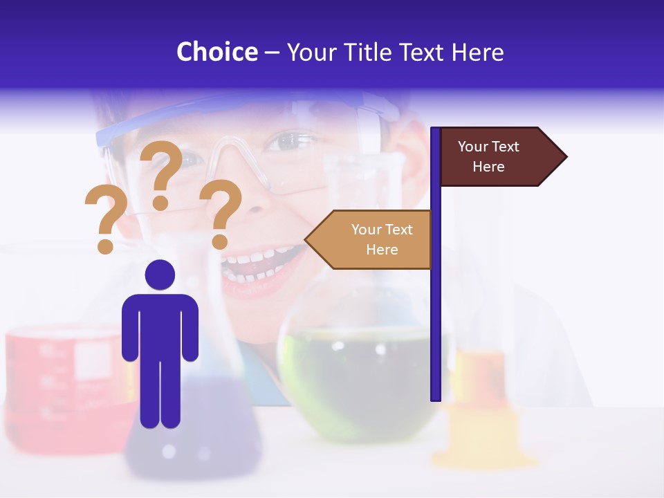 Isolated Chemist Child PowerPoint Template