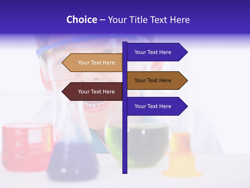 Isolated Chemist Child PowerPoint Template