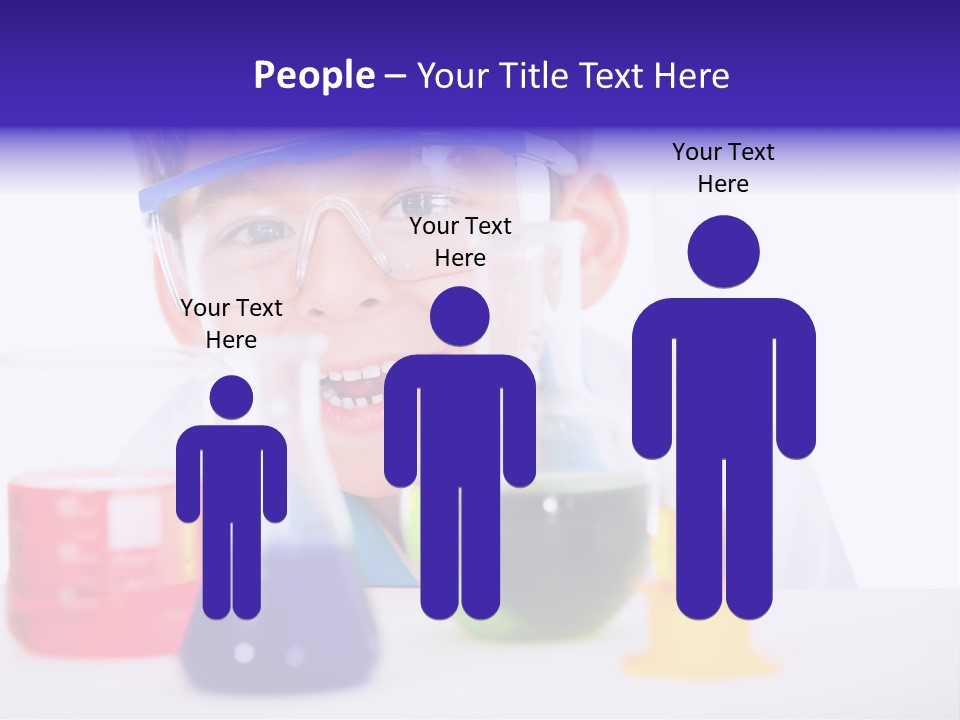 Isolated Chemist Child PowerPoint Template
