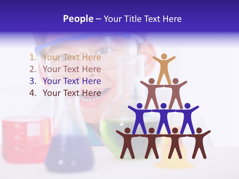 Isolated Chemist Child PowerPoint Template