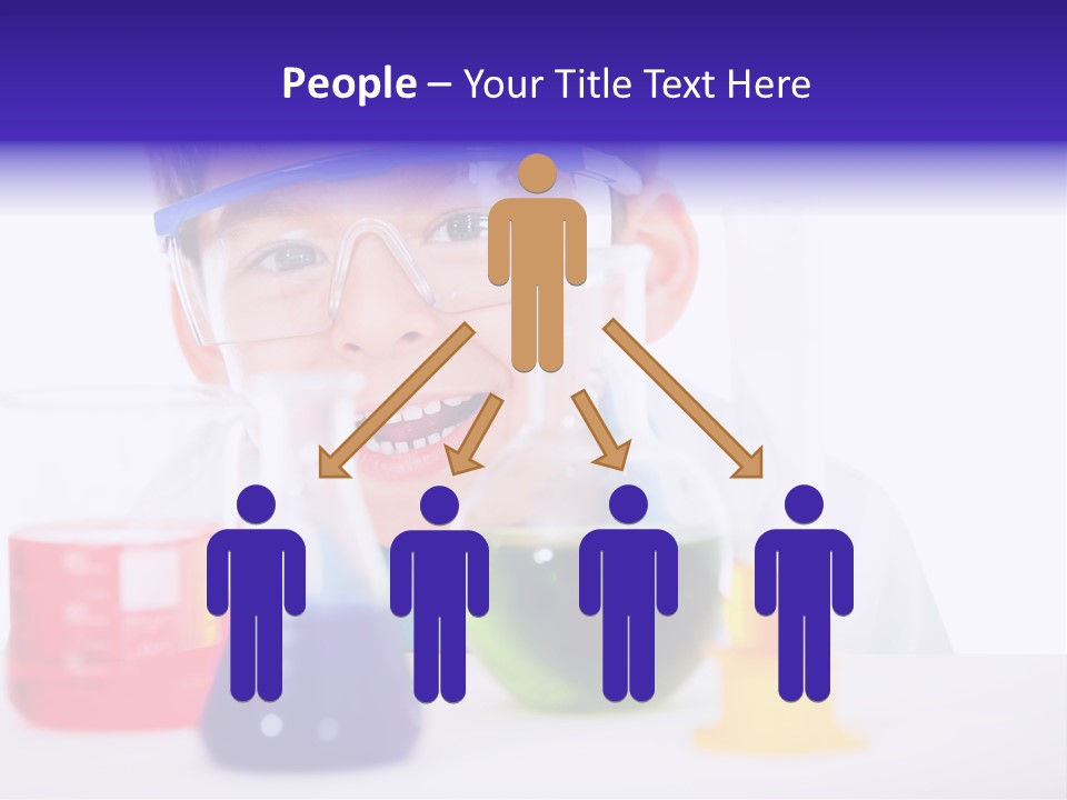 Isolated Chemist Child PowerPoint Template