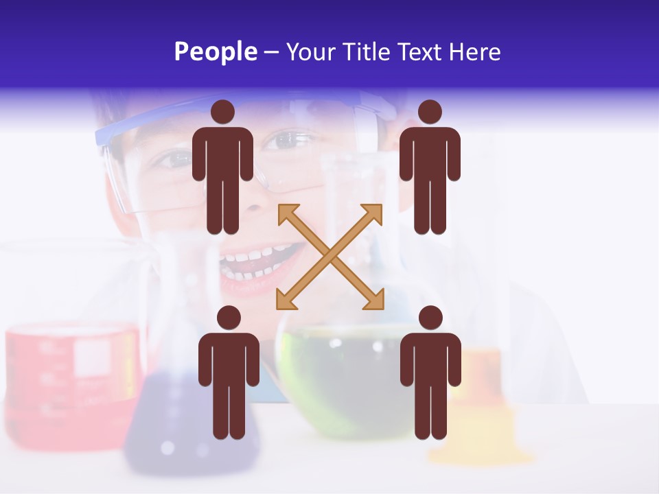 Isolated Chemist Child PowerPoint Template