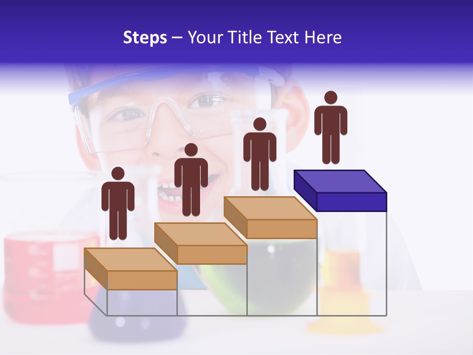 Isolated Chemist Child PowerPoint Template