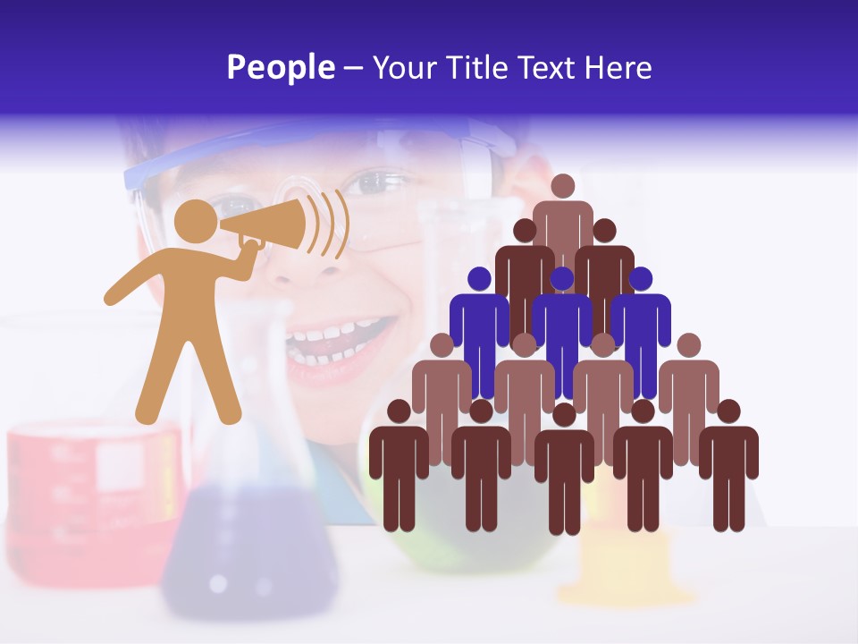 Isolated Chemist Child PowerPoint Template