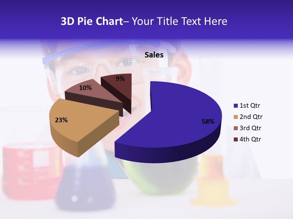 Isolated Chemist Child PowerPoint Template