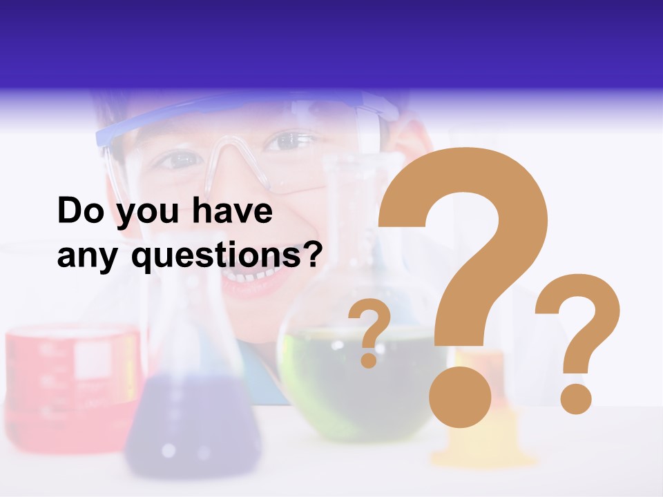 Isolated Chemist Child PowerPoint Template