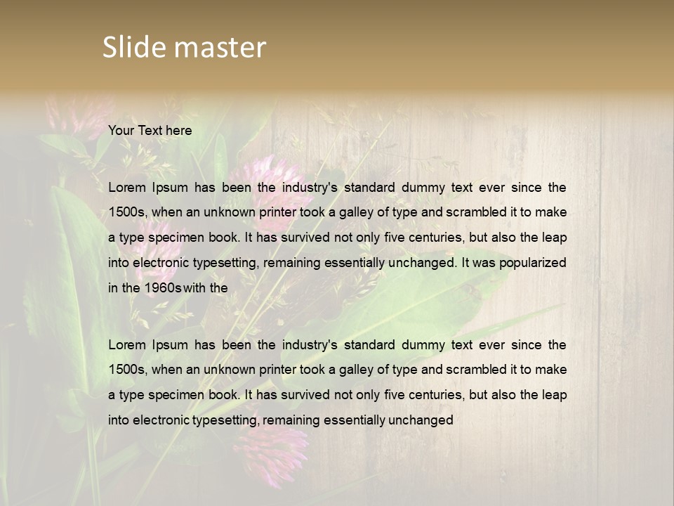 Leaves Pharmaceutical Herb PowerPoint Template