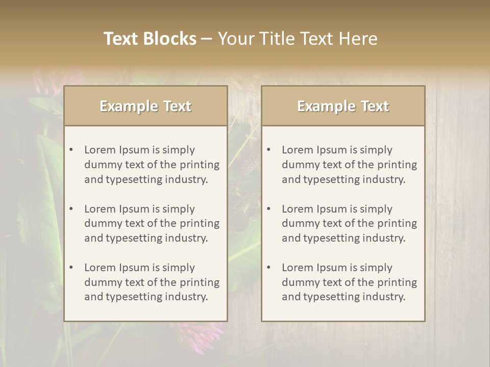 Leaves Pharmaceutical Herb PowerPoint Template