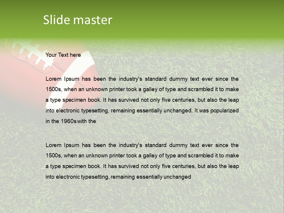 Game Recreation Yard Line PowerPoint Template