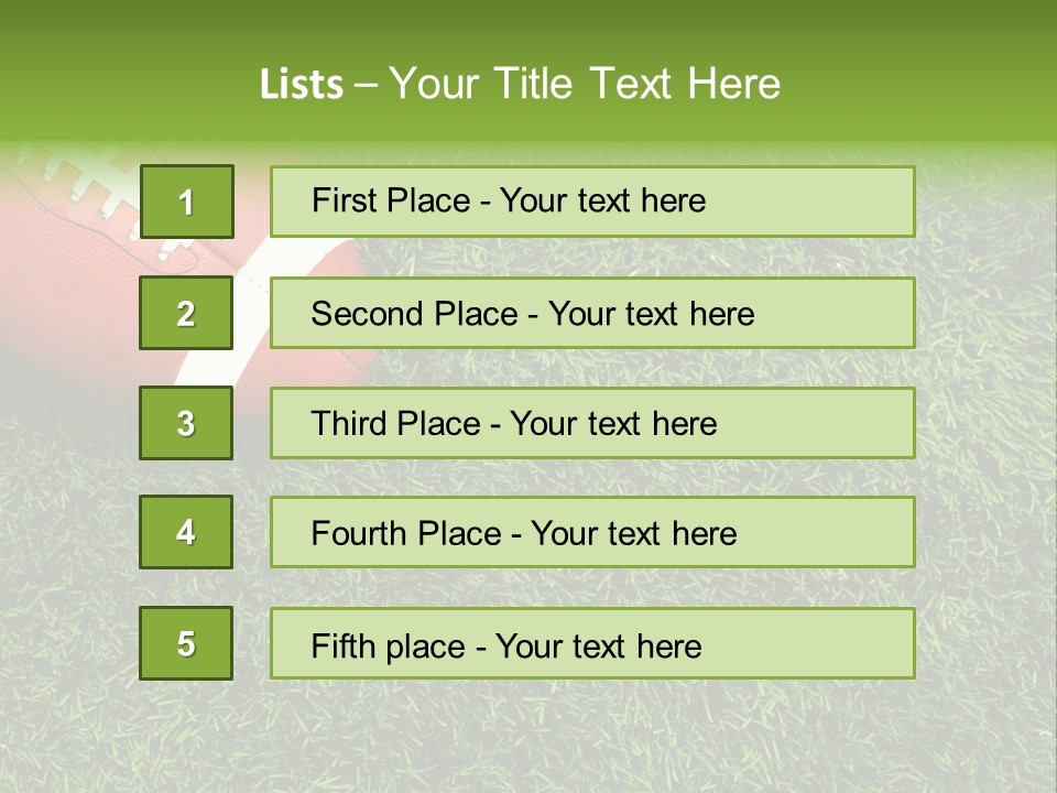 Game Recreation Yard Line PowerPoint Template