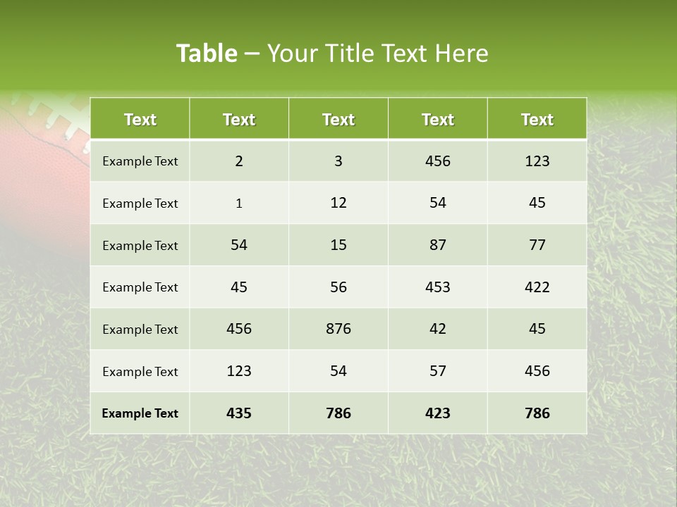 Game Recreation Yard Line PowerPoint Template