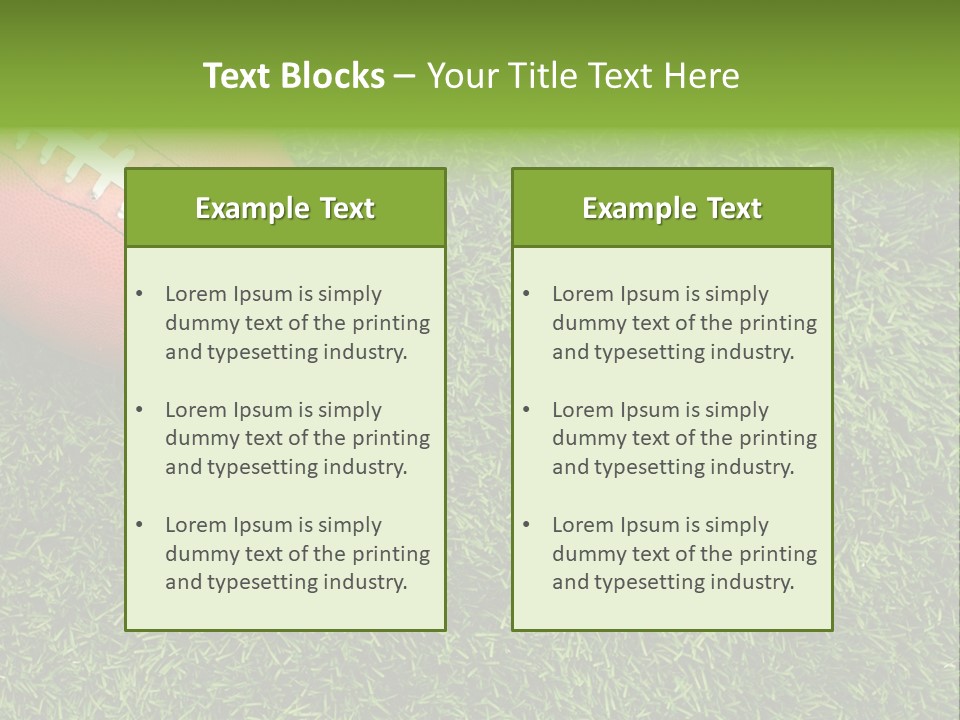 Game Recreation Yard Line PowerPoint Template