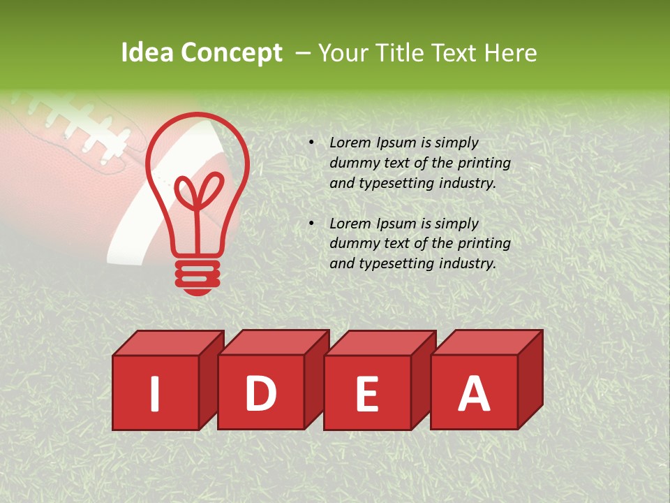 Game Recreation Yard Line PowerPoint Template