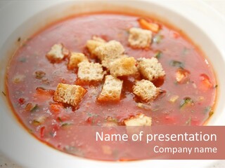 Spice Gazpacho Liquid PowerPoint Template