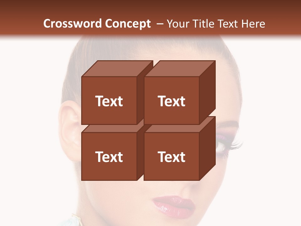 Beautiful Makeup Femininity PowerPoint Template