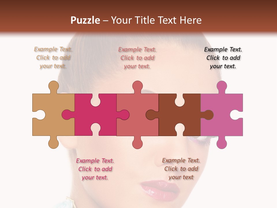 Beautiful Makeup Femininity PowerPoint Template