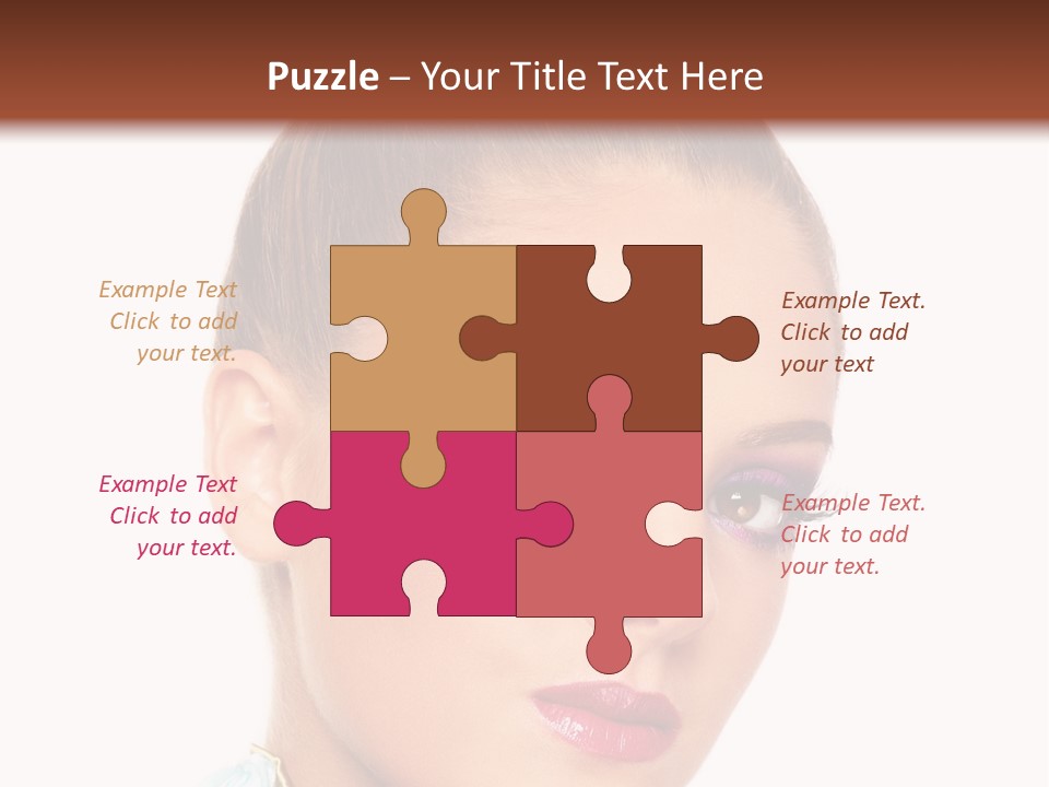 Beautiful Makeup Femininity PowerPoint Template