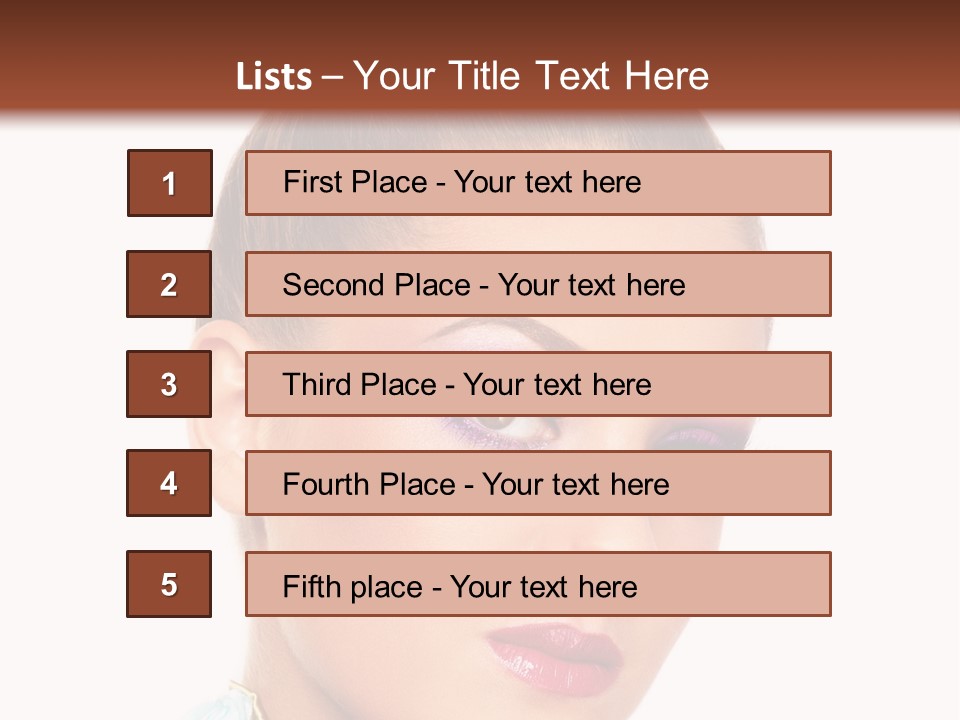 Beautiful Makeup Femininity PowerPoint Template