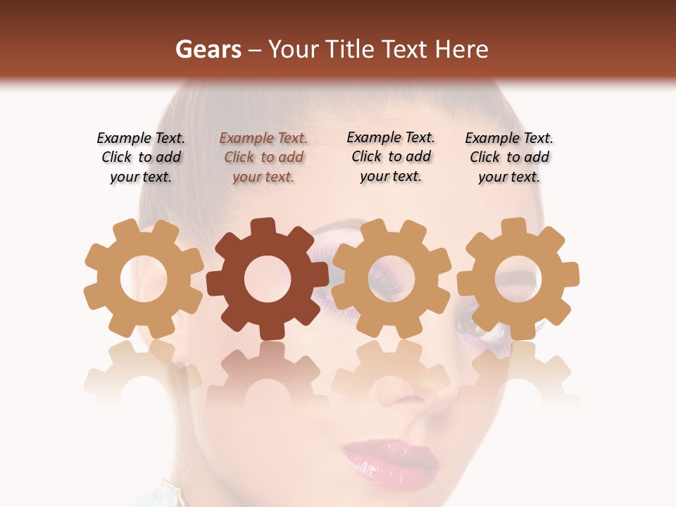 Beautiful Makeup Femininity PowerPoint Template