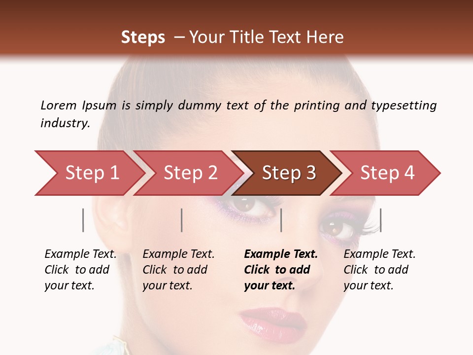 Beautiful Makeup Femininity PowerPoint Template