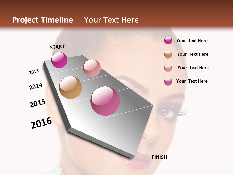 Beautiful Makeup Femininity PowerPoint Template