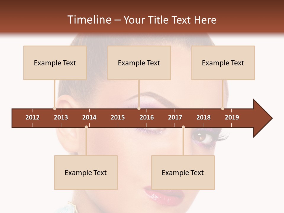 Beautiful Makeup Femininity PowerPoint Template