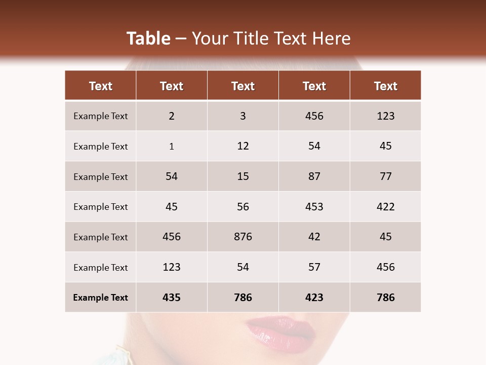 Beautiful Makeup Femininity PowerPoint Template