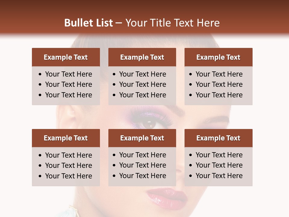 Beautiful Makeup Femininity PowerPoint Template