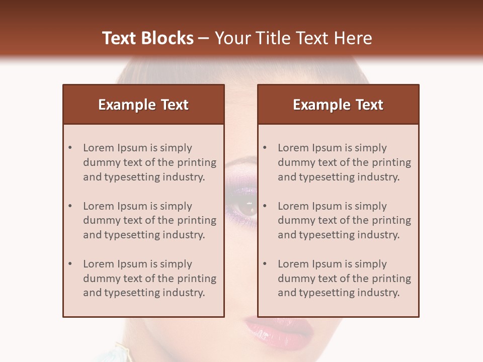 Beautiful Makeup Femininity PowerPoint Template