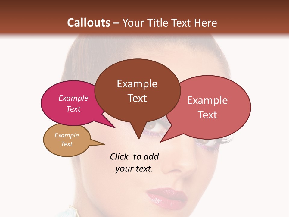 Beautiful Makeup Femininity PowerPoint Template