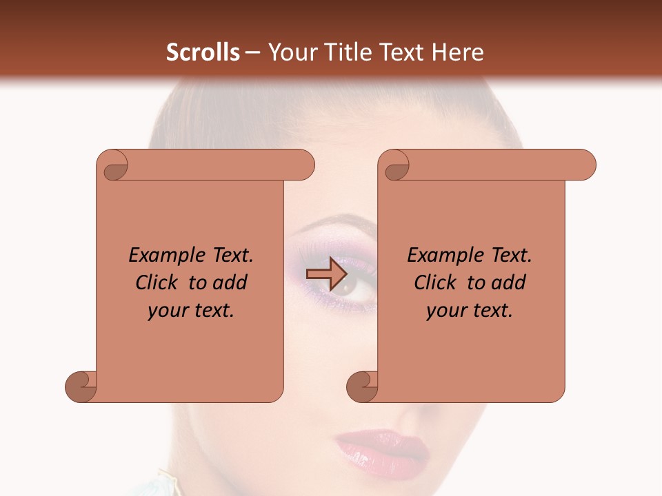Beautiful Makeup Femininity PowerPoint Template